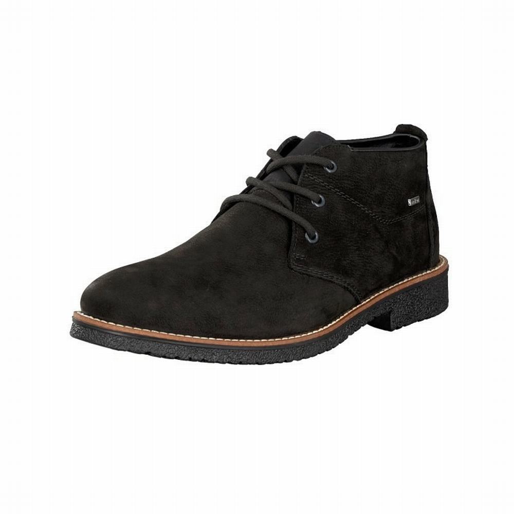Black Men's Rieker 13630-00 Lace Up Shoes | HJMA20946