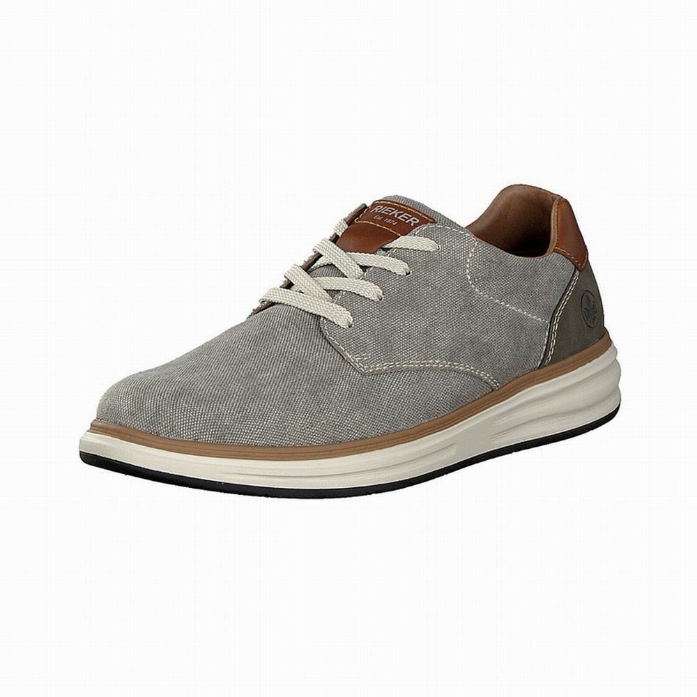 Grey Men's Rieker B6314-40 Lace Up Shoes | TZJC63824