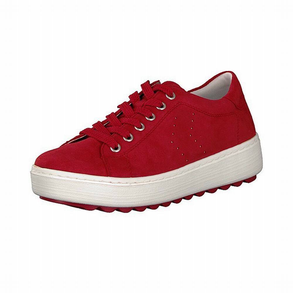 Red Women's Rieker D1004-33 Sneakers | LAHR12475