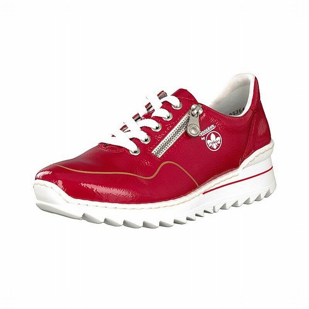 Red Women's Rieker M6901-33 Sneakers | JQWS23769